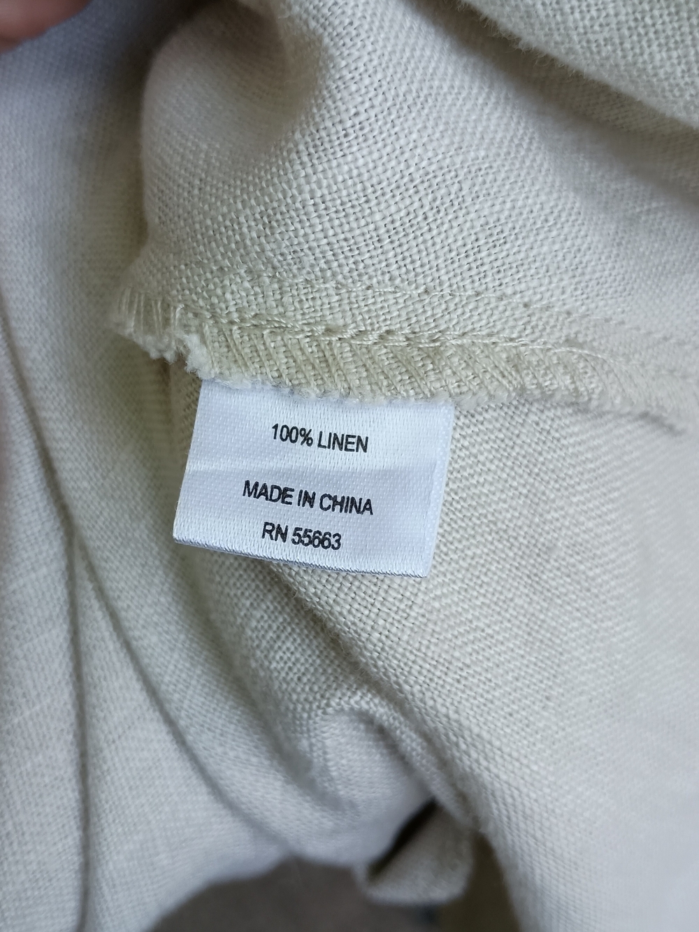 NWOT For Cynthia Lightweight 100% Linen Cream Hooded Coat_L - Picture 10 of 10